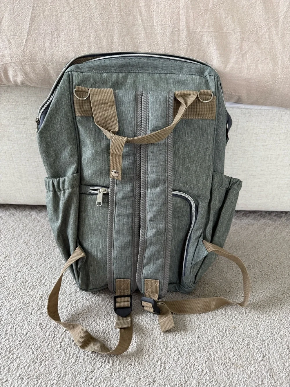 Disney Sage Green Winnie the Pooh Tote-Style Backpack